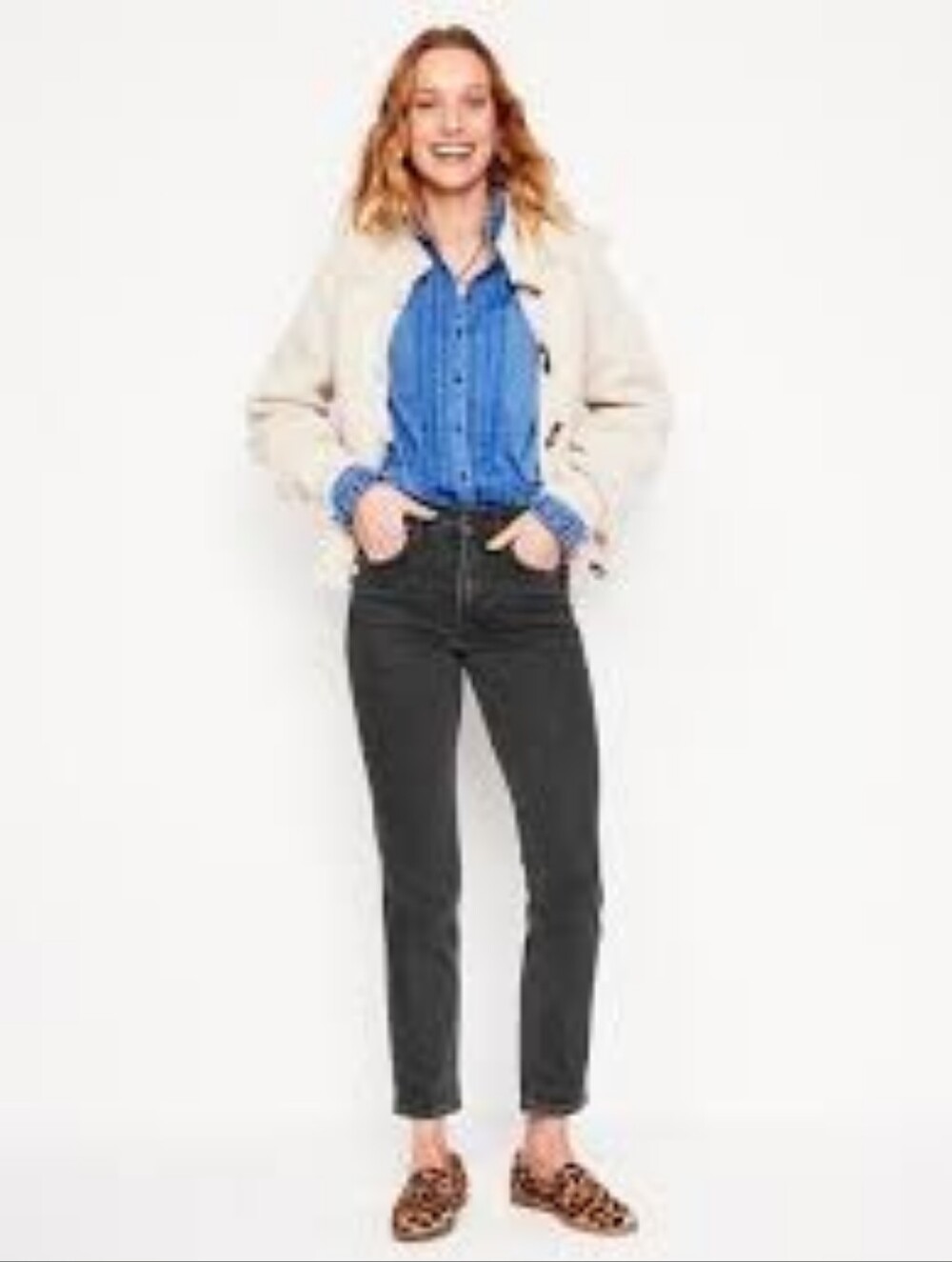Boden Girlfriend Classic Black Straight-Leg Jeans